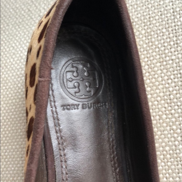 Tory Burch leopard 6.5 flats / slippers w/gold - Picture 3 of 6